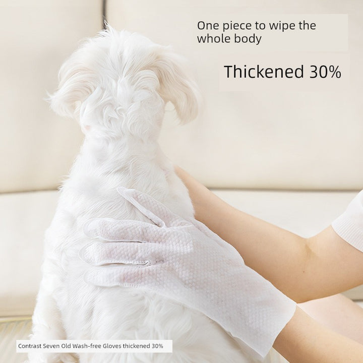Pet Disposable Gloves Cat Dry Cleaning Dog Cleaning Gloves Wipes Bath Cleaning Massage Pet Cleaning Supplies