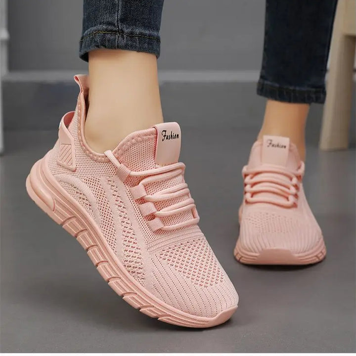 Women Casual Sneakers Lace-up Gym Vulcanized Shoes White Female Footwear Fashion Breathable Walking Mesh Flat Shoes Trainers