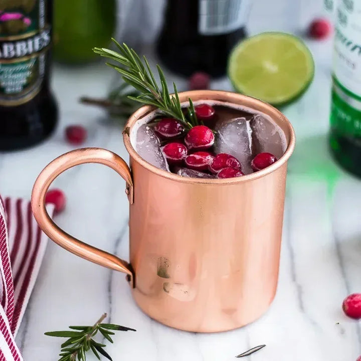 Moscow Mule Mug Pure Copper Solid Smooth without Inside Liner for Cocktail Coffee Beer Milk Water Cup Home Bar Drinkware