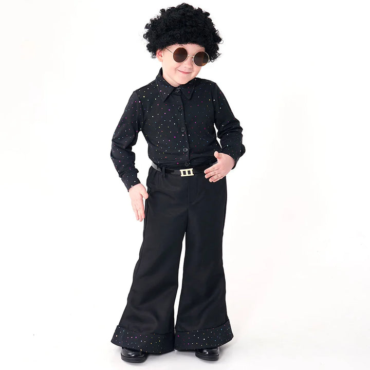 Kids’ 70s Disco Sequin Costume – Retro Hippie Singer Outfit for Halloween, Parties & Stage Performances"
✨ Shine under the spotlight with this dazzling 70s disco costume for kids! Featuring sparkling sequins and a retro hippie vibe🕺🏼