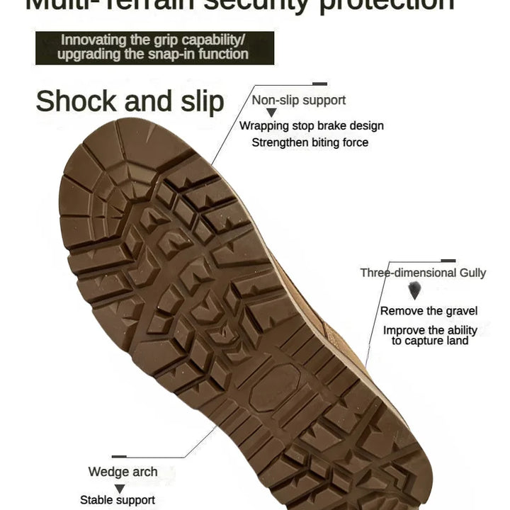 New Brand Leather Man Tactical Combat Boots Men Outdoor Hiking Desert Boots Breathable Male Ankle Boots