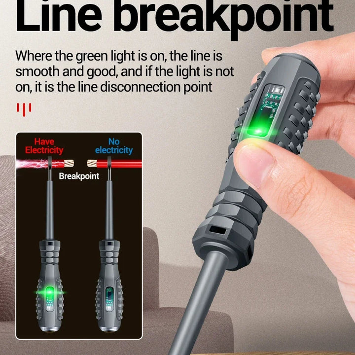 Multifunctional Electrician Test Screwdriver AC Non-contact Induction Test Pen Voltage Tester 70-600V Red Green Induction Lights