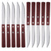6/10Pcs flatware Set Natural Wood Handle Steak Knives Cutlery Stainless Steel Dinner Knife Dinnerware Kitchen Silverware Set