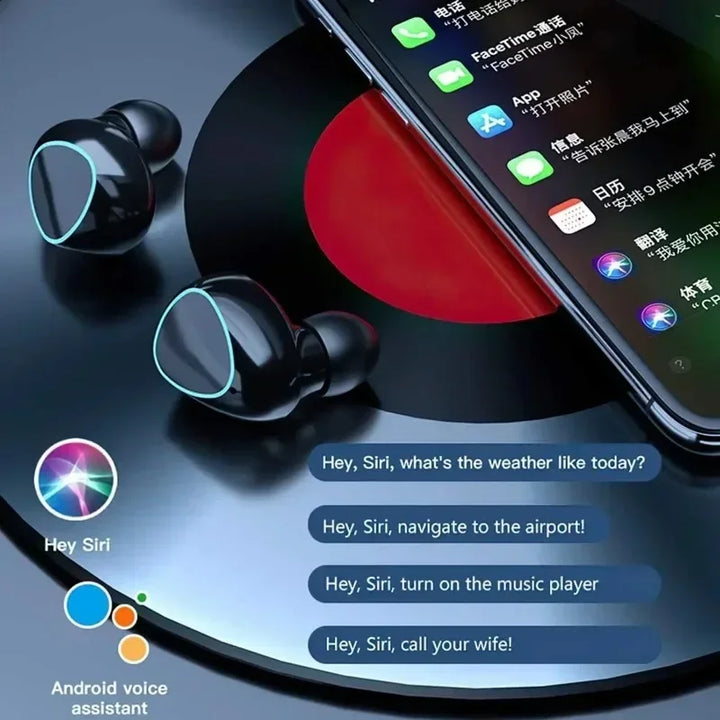 Original M10 Wireless Bluetooth Headset  Earphones Bluetooth Headphones with Mic Earbuds  Charger Box LED Display Fone