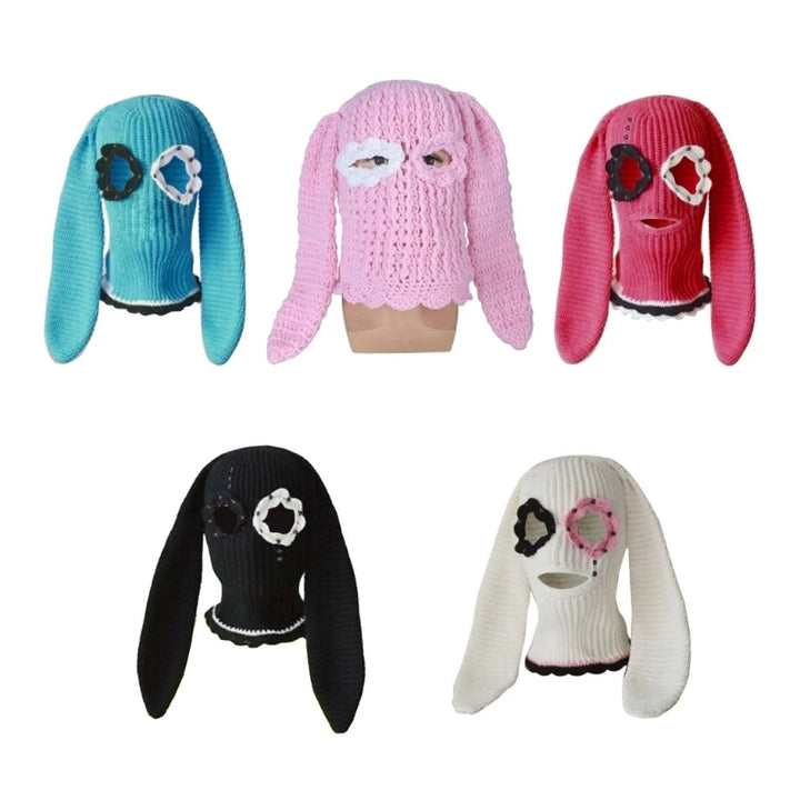 Halloween Balaclavas Long BunnyEar Hat Hat Funny Balaclavas Hat Rabbit Ears Balaclavas Long Ear BunnyBalaclava