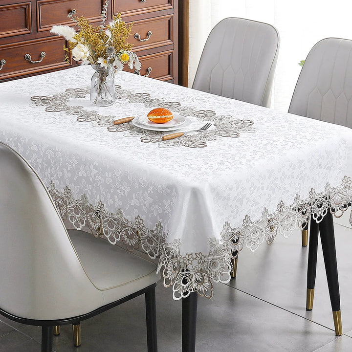 Elegance for Every Occasion
This white floral lace embroidered tablecloth adds a touch of sophistication to any setting. Waterproof, versatile, and perfect for dining tables, weddings, or home décor. ✨🍽️