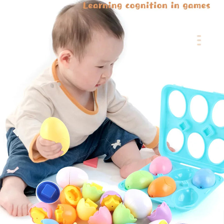 Eggs Screws 3D Puzzle Montessori Learning Education Math Toys Kids Shape Match Smart Game For Children Educational Easter Gifts