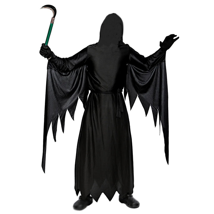 Adult/Kids-Grim Reaper Costume – Hooded Robe, Mask & Scythe
Scare up the night!
Classic black robe, mask, and scythe — perfect for Halloween parties and trick-or-treating.
☠️ Includes: Robe, mask, scythe
🎃 Perfect for Halloween 👻