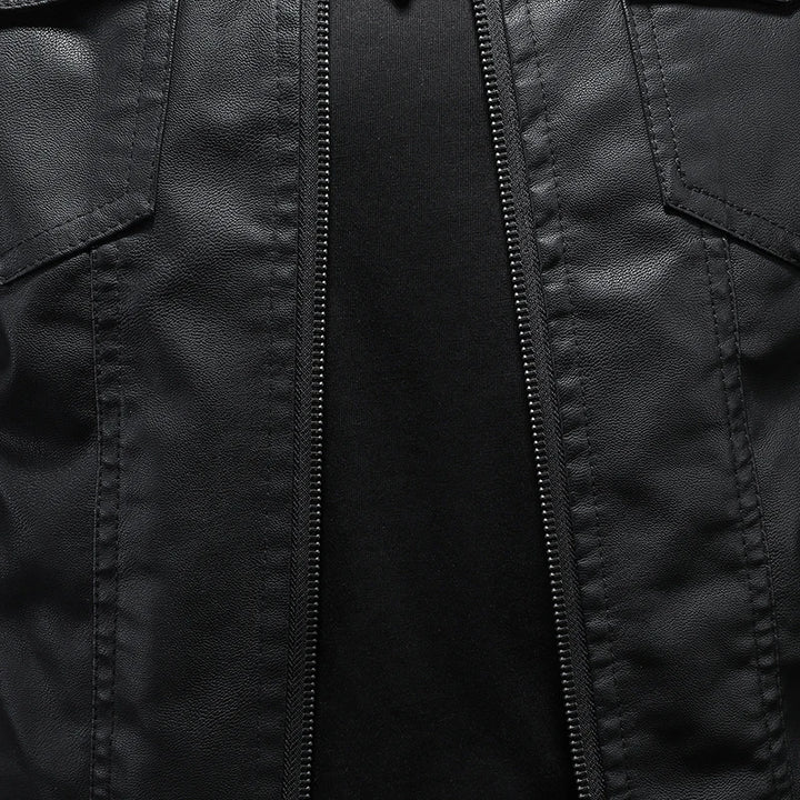 Spring Autumn Mens Leather Jackets Slim Fit Male Fashion Faux Windproof Warm Coats Man Brand Clothing