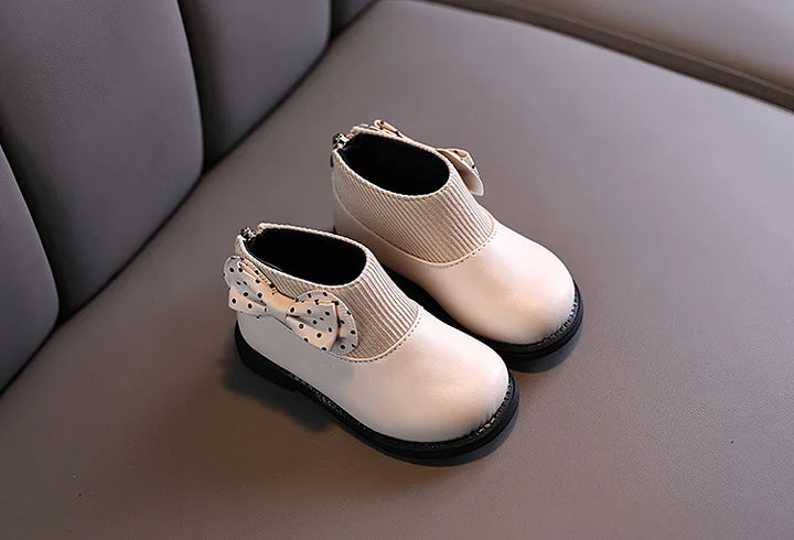 ботинки Kid Shoe Kid Plush Fashion Boots 2023 New Soft Leather Boot Versatile Ankle Boot Soft Soled Girl Boots Kids Cotton Boots