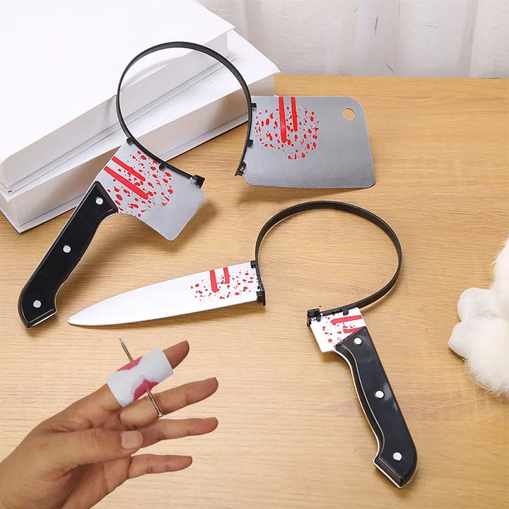 Halloween Hair Hoop Horror Blood Fake Ax Saws Knife Gothic Headband Halloween Party Masquerade Cosplay Prop Decor Accessories
