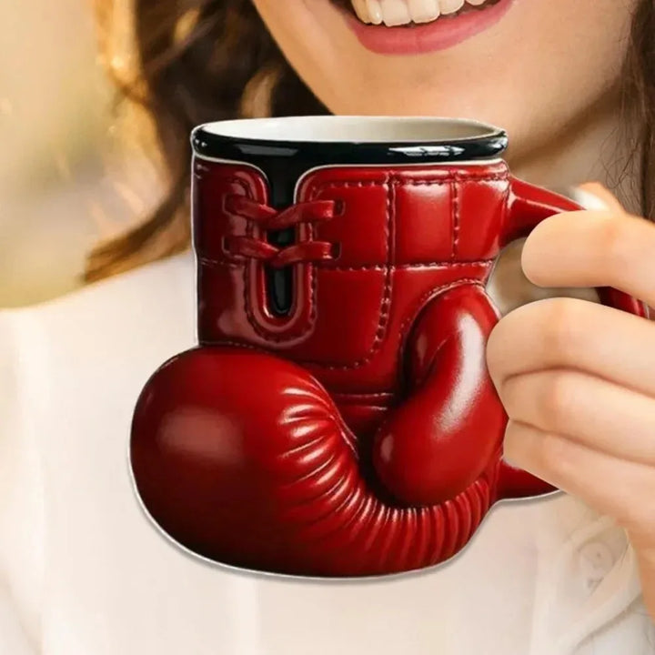Boxing Glove Mug Sports Themed Mugs Funny Water Cup Coffee Desktop Container Kitchen Drinkware with Handle Creative Home Gifts