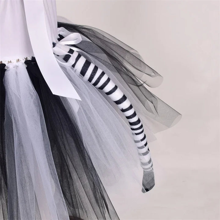 Halloween Animal Cosplay Costume Kids Forest Theme Giraffe Cows Tiger Leopard Zebra Print Tutu Dress Baby Girls Birthday Party