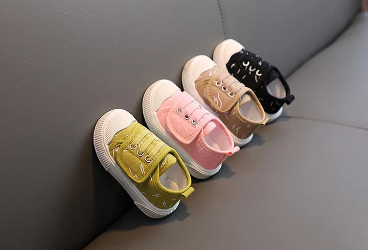 Kids Shoes for Girls Boys Sneakers Canvas Toddler Candy Color Breathable Shoes Soft Bottom Anti Slip Running Sport Casual Shoes