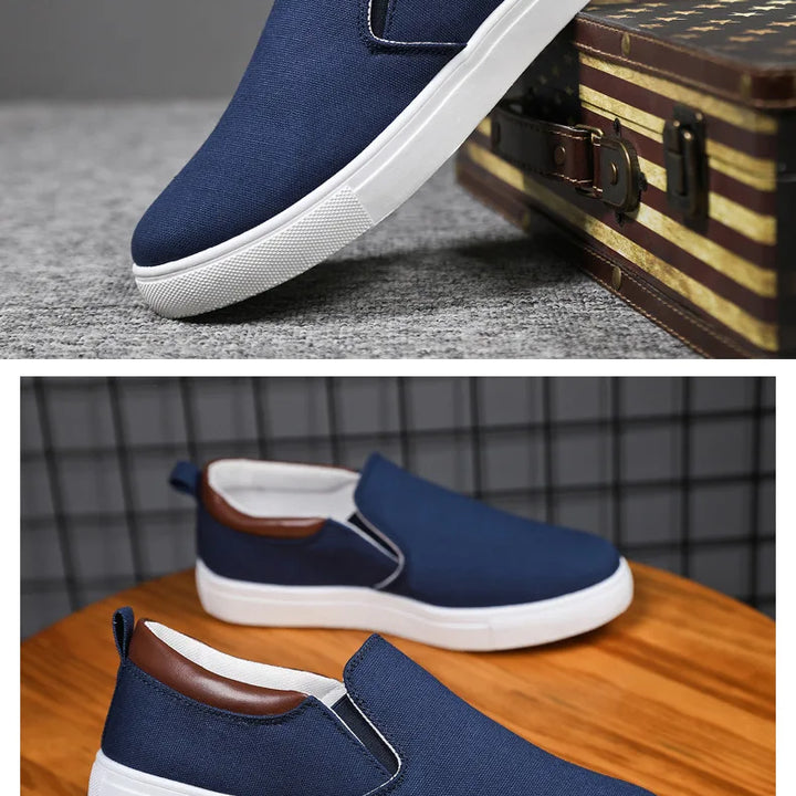 New Casual  Sneaker Canvas Boys Fashion Slip-on Vulcanized Flat