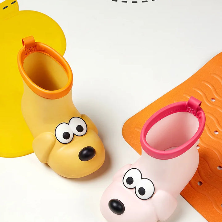 Children's Rain Boots Anti Slip Waterproof Children's Rain Shoes Kids' Baby Boy Girls' Water Shoes Middle Tube