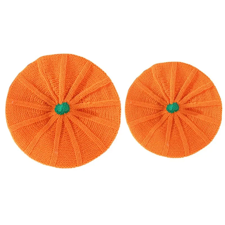 Halloween Pumpkin Beret Hat Decoration Thanksgiving Autumn Winter Parent-Child Knitted Hats Warm Knit Hat Christmas Party Hats