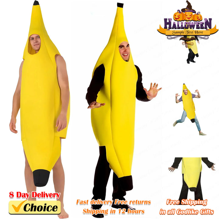 Halloween Carnival Clothing Men Cosplay Adult Fancy Dress Funny Sexy Banana Costume Novelty Christmas Carnival Party Decorations