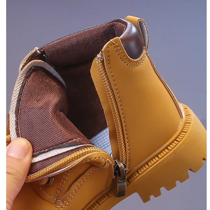 Kids Ankle Boots for Boys Girls 2025 New Autumn Toddler Hiking Boots Breathable Non-slip Korean School Shoes for Rainy Season