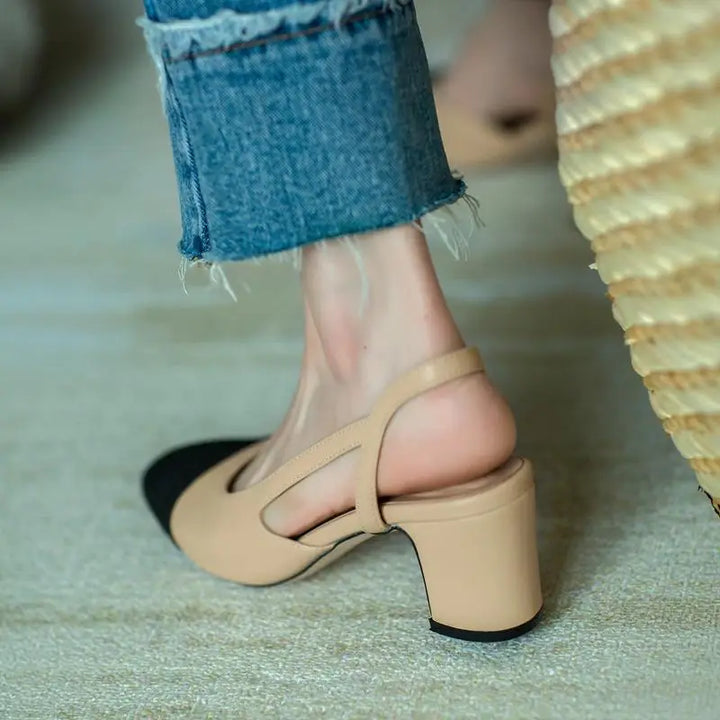 Summer new women's color blocked sandals Women NonSlip slipper Soft soled Leisure flat Comfort Low Heel Femme Thick Bottom Shoes