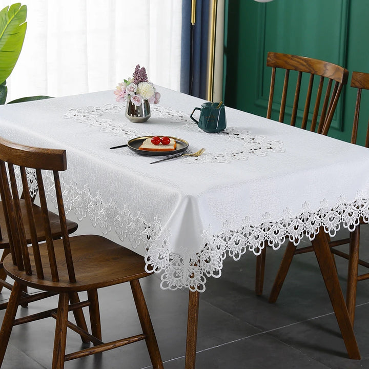 Elegance for Every Occasion
This white floral lace embroidered tablecloth adds a touch of sophistication to any setting. Waterproof, versatile, and perfect for dining tables, weddings, or home décor. ✨🍽️