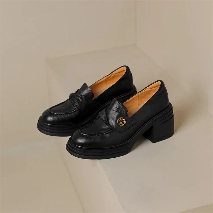 Women's Dress Shoes Fashion Retro Spring Autumn Women Mary Jane Shoes Causal Versatile Lolita Ladies High Heels Leather Shoes