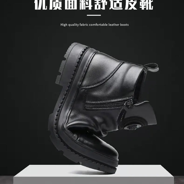 Chelsea Boots for Men Business Office Formal Dress Shoes Men Casual High-top Ankle Boots Men Platform Boots