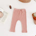 Baby Solid Leggings Girls All-match Striped Skinny Pants Kids Cotton Elasticity Slim Pants Newborn Boy Stretch Trousers