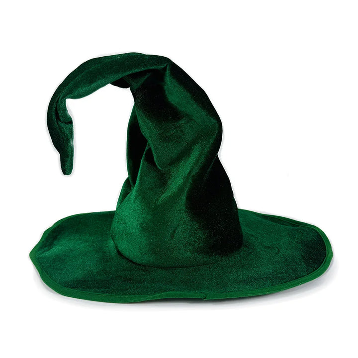 Halloween Witch Hat Velvet Witch Hat Women'S Soft Retro Black Twisted Pleated Witch Hat Halloween Role-Playing Party Props