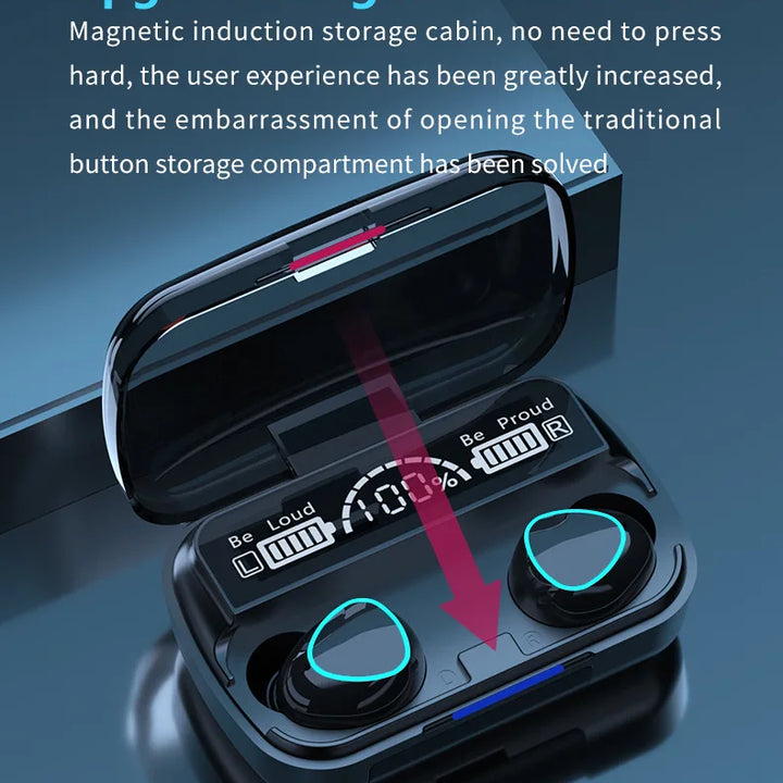 New Arrival M10 Earphone Wireless Headset High Quality Perfect Sound Earbuds Sports Game Music BT Headphone with Power Bank