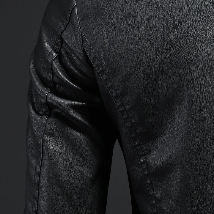Spring Autumn Mens Leather Jackets Slim Fit Male Fashion Faux Windproof Warm Coats Man Brand Clothing