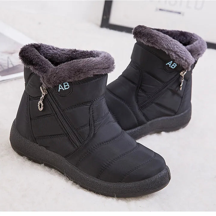 Women's Boots Women's Ankle Boots With Fur Winter Shoes Women Low Heels Winter Boots Snow Waterproof Botas Mujer Winter Footwear