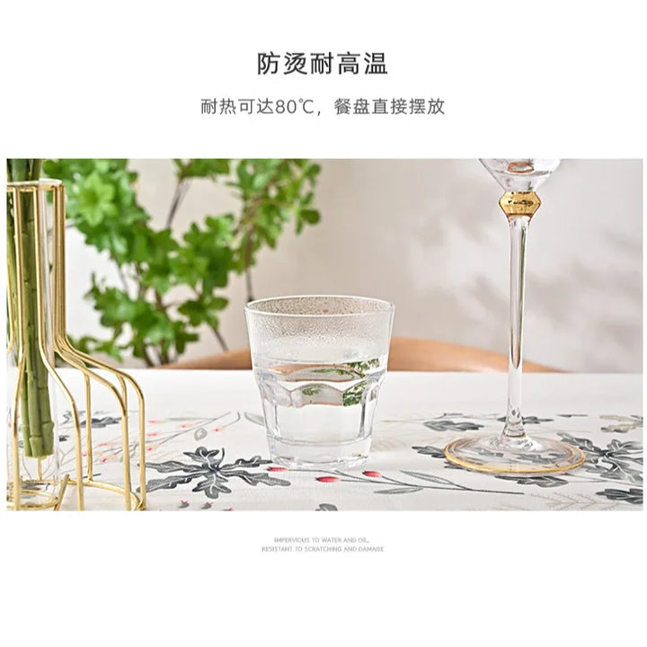 Table Cloth Waterproof Light Luxury Dining Table Tablecloth Rectangular Household Tea Table Cloth American Style Countryside