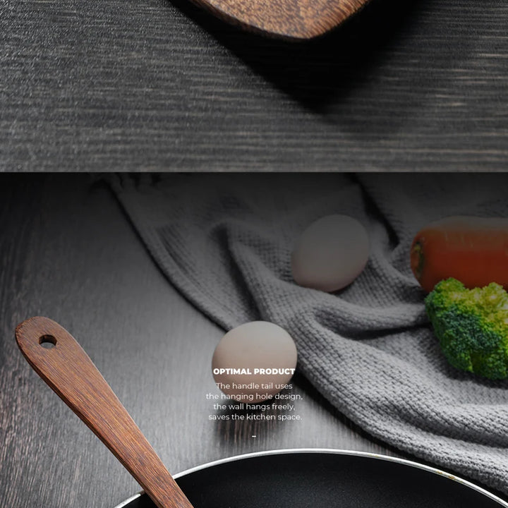 Kitchen Utensils Set Non-Stick  Cookware for Kitchen Wooden Handle Soup spoon spatula Rice spoon shovel Kitchen Accessories