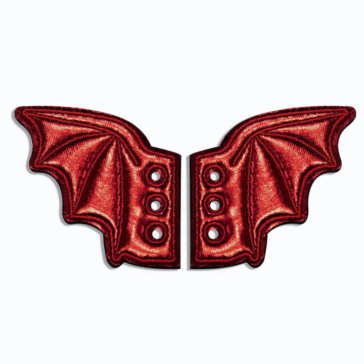 Halloween Party Bats Wings Shoes Charms Accessory Boots Bat Wings Lace Up Sport Shoes Wings DIY Skate Punk Shoe DIY Decorations