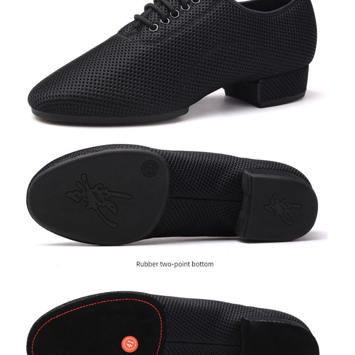 Dance Qingyun Men Flyknit Net Dancing Shoes Latin Dance Shoes Ballroom Dance Modern Dance Square Dance Shoes Dancing Shoes Breathable