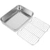 Stainless Steel Baking Tray Oven Pan Rack Cooling Mesh Cookie Plate Baking Dishes Roasting Pan Food Grade Wear Resistant