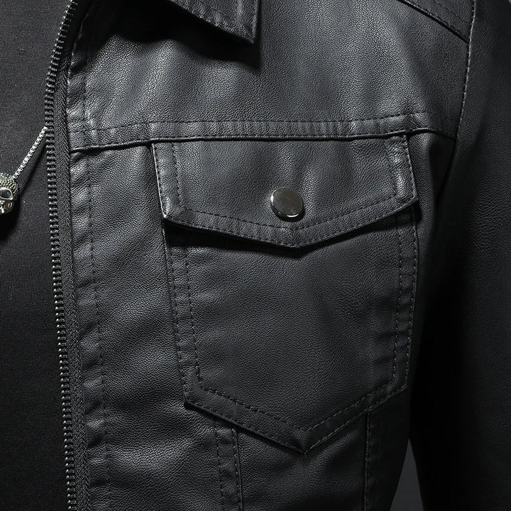 Spring Autumn Mens Leather Jackets Slim Fit Male Fashion Faux Windproof Warm Coats Man Brand Clothing