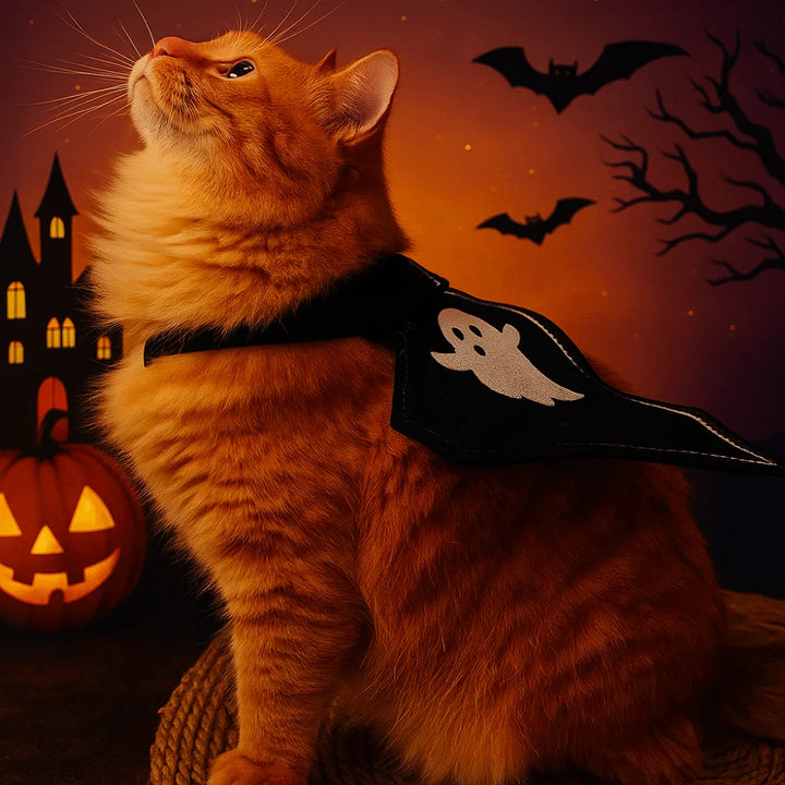 Halloween Cat Dress Up Costume Soft Adjustable Cats Bat Wing Cosplay Clothes Polyester Halloween Party Supplies Pet Supplies