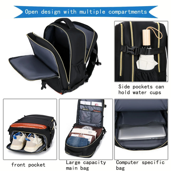 🎒 All-in-One Travel Companion
✔️ Large Capacity & Multi-Functional – Perfect for travel, school, gym, or daily use
💻 Fits laptops, clothes, gear & more
👟 Built-in shoe compartment keeps things fresh
💧 Durable, water-resistant & ready for any adventure
