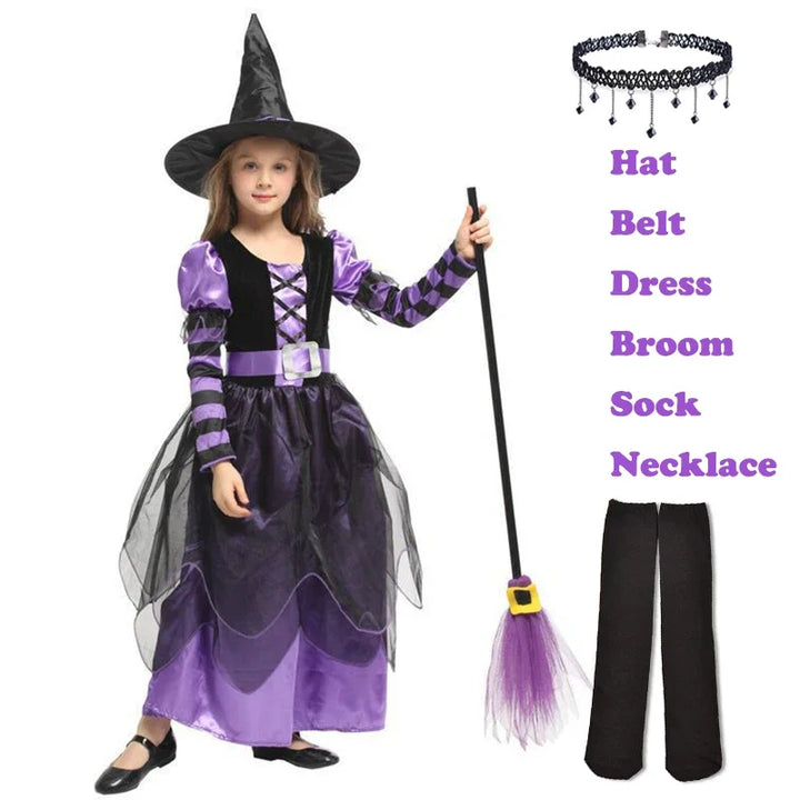 💜🎃 A Spell of Style! 🪄
Charming purple witch dress with mesh long sleeves, matching hat & broom — perfect for Halloween parties, school carnivals, or magical dress-up! ✨
🛒 Shop now!