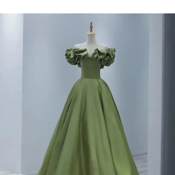 Party Long Dress Women Night Lace Dresses Sexy Green High Waist Dance Wedding Prom Bridesmaid Maxi Y2k Dresses Summer Vestidos