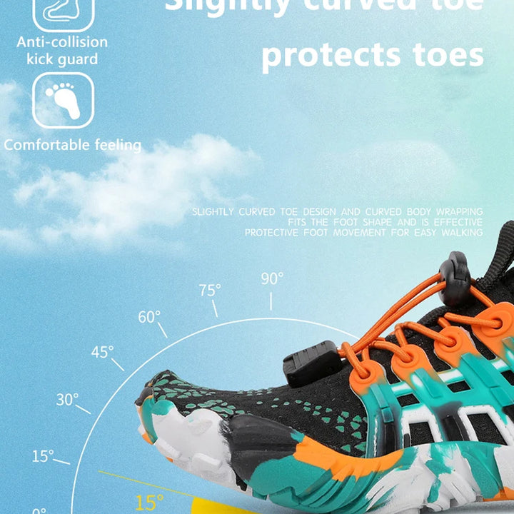 Kids Quick-Drying Water Shoes Anti Slip Wear-Resistant Cushioning Prevention Soft Breathable Sneakers Kids Barefoot Shoes ﻿