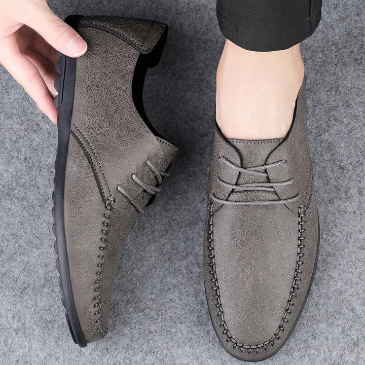 Leather Men Shoes Fashion Formal Men Shoes Moccasins Italian Breathable Male Driving Shoes Black Plus Size 38-47