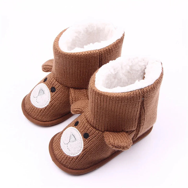 Baby Boys Girls Boots For Newborn Cute Cartoon  Animal Shoes Infant Toddler First Walkers Super Keep Warm Snowfield Boot