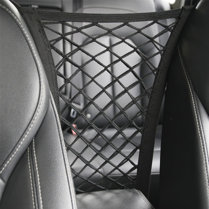 Pet Dog Rear Seat Car Fence Dog Isolation Protection Net Elastic Double Layer Storage Separation Net Pet Safety Rail Pet Suppliy
