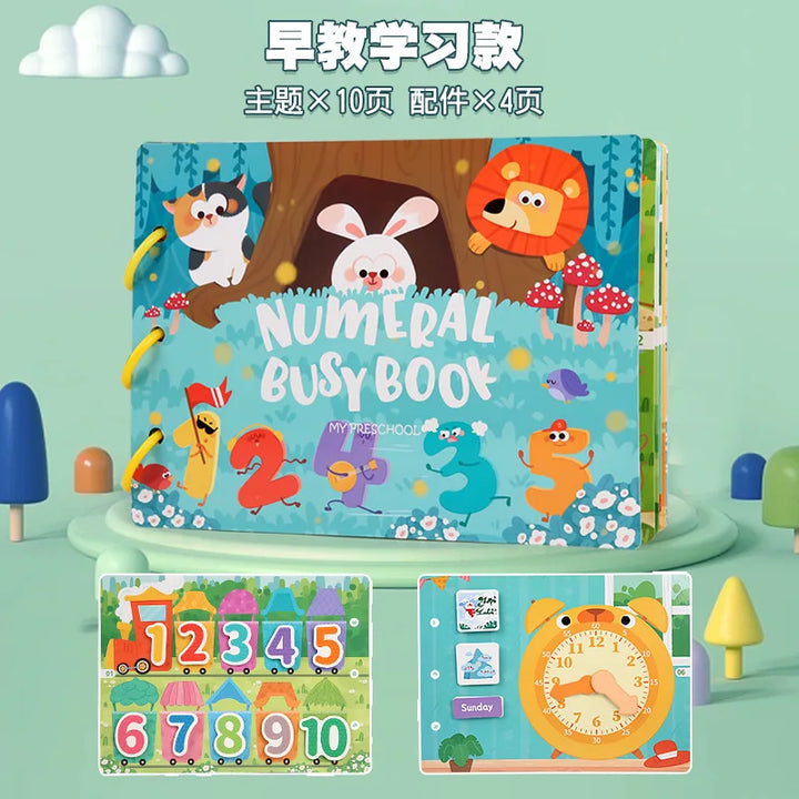 Montessori Busy Book for Kids Sticker Quiet Book Baby Early Educational Toy toddlers Matching Puzzles Game Learning Toys Gifts