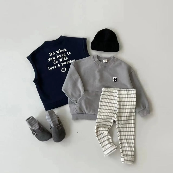 Baby Solid Leggings Girls All-match Striped Skinny Pants Kids Cotton Elasticity Slim Pants Newborn Boy Stretch Trousers