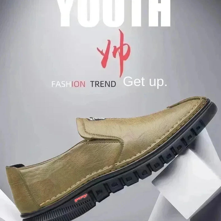 Men's shoes comfortable fashion synthetic leather shoes soft sole soft surface non-slip men's leather shoes