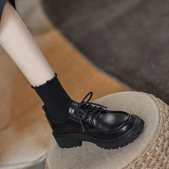 Women's Shoes With Straps Office Platform Medium Heels Ladies Pumps Loafers Lastest Casual Footwear On Sale Social Premium